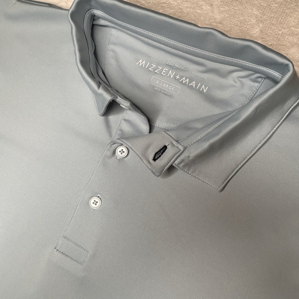 Mizzen+Main Golf Polo X-Large Performance‎ Blue Shirt Phil Mickelson Stretch